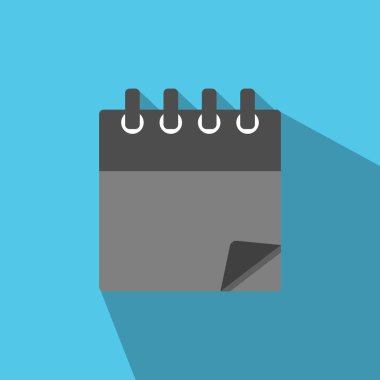 Boş takvim anımsatıcı düz simge tasarımı