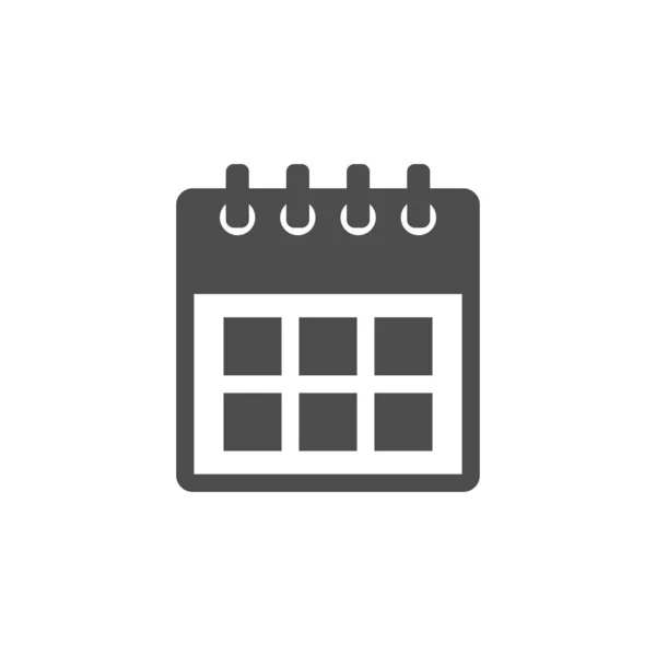 Página Blanco Calendario Recordatorio Plano Icono Diseño — Archivo Imágenes Vectoriales