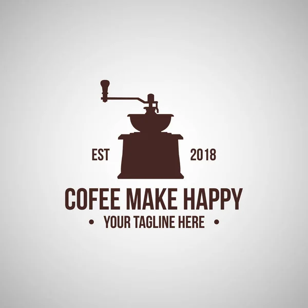 Vintage Kahve Dükkanı Logosu Vektör Illüstrasyon Espresso Kahve Simgesi Sembolü — Stok Vektör