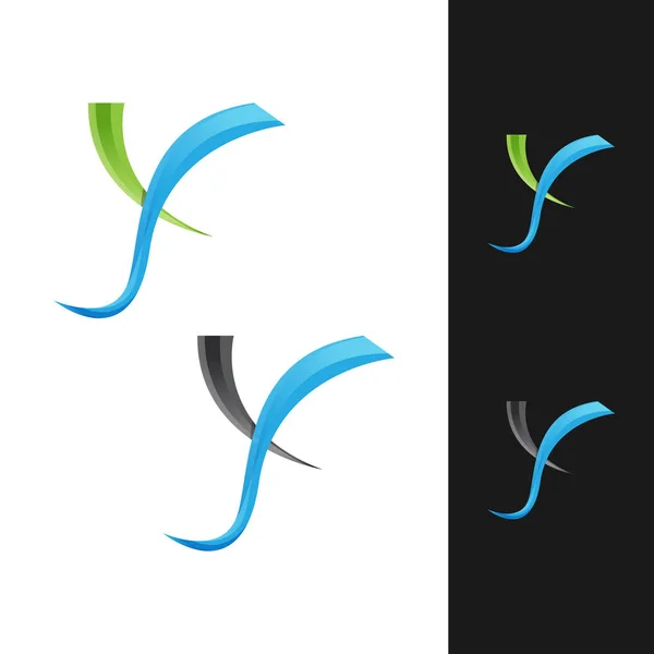 Creative Initial Letter Vector Logo Design Illustration — Stock Vector