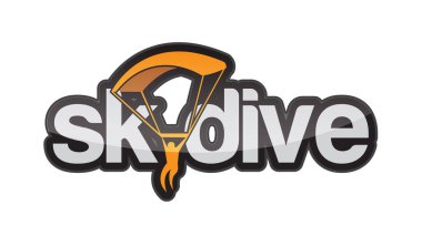 Yaratıcı skydiving logo şablon vektör simgesi illüstrasyon tasarımı