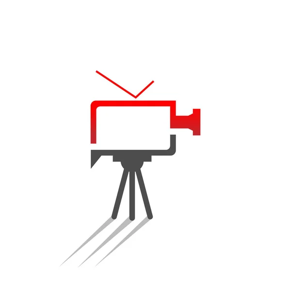 Ilustración Del Logotipo Del Vector Cámara Vídeo Combinación Entre Cámara — Vector de stock