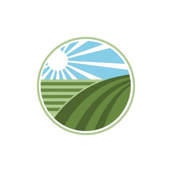Farm Friss Termékek Egyedi Jel Vagy Ikon Képet Biogazdálkodás Logo — Stock Vector