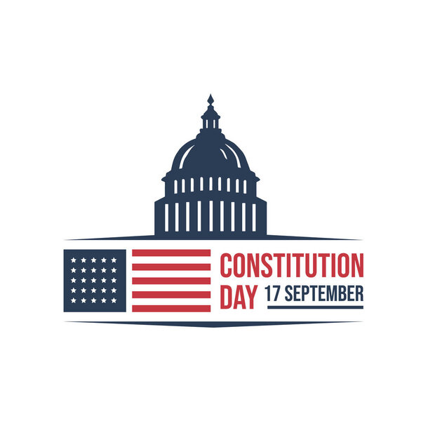 Иконка векторного логотипа американского конституционного дня
