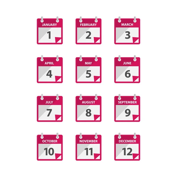 Un mes vector icono de calendario en estilo plano moderno para la web, gráfico — Vector de stock