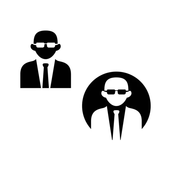 Άνθρωπος με γυαλιά avatar απλό εικονίδιο διανυσματική εικόνα — Διανυσματικό Αρχείο