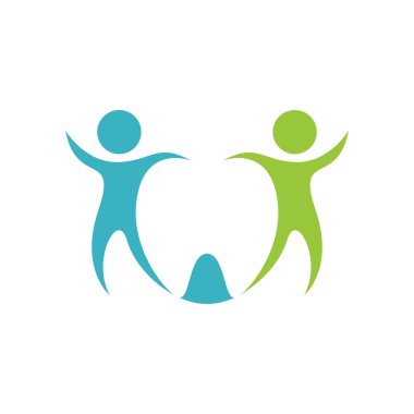 Diş hekimleri için tıbbi ofis logosu tasarım vektörü resim çizimi