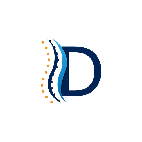 Letra inicial D Concepto Quiropráctico Creativo Logo Design Templ — Archivo Imágenes Vectoriales