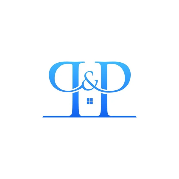 Letra Inmobiliaria Propiedad Tipografía Logotipo Vector Diseño Aislado Sobre Fondo — Archivo Imágenes Vectoriales