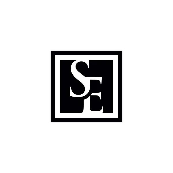 字母Sb标识在白色背景上隔离的正方形内的设计概念 — 图库矢量图片