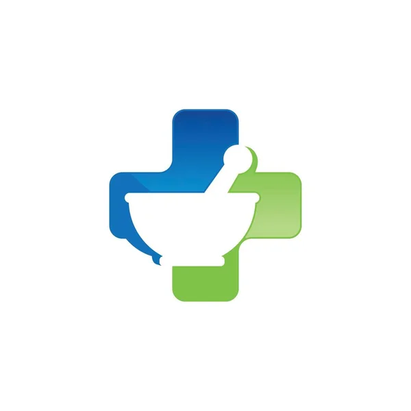 Природа Здоровья Травяная Медицина Аптека Логотип Дизайн Изображения Векторный Шаблон — стоковый вектор