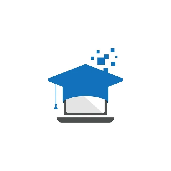 Online Bildungstechnologie Logo Design Vorlage Digitales Schulbuch Online Bildungslogo — Stockvektor