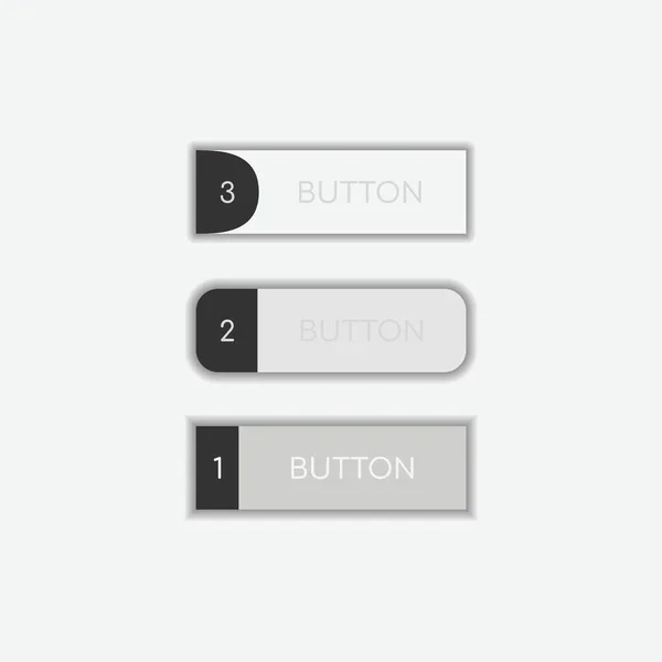 Botones Web Diseño Plano Web Icono Botón Color Aplicación Para — Vector de stock