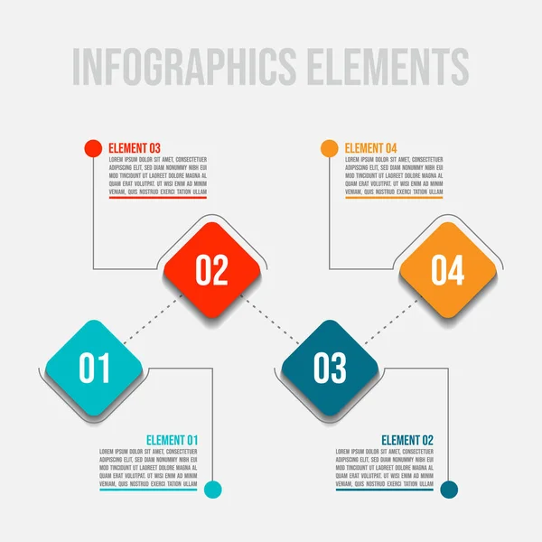 Modello Design Infografico Concetto Creativo Con Passaggi Modello Infografico Fasi — Vettoriale Stock