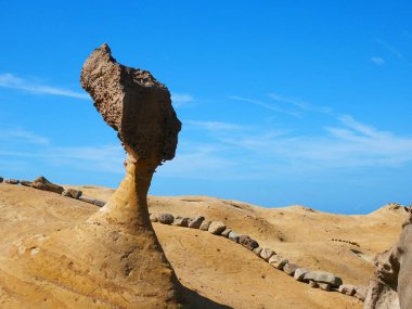 Queens taş kafa. biri en ünlü sahneler olarak Yehliu Geopark, yeni Taipei, Tayvan 