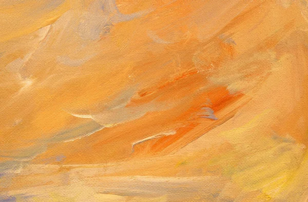 Abstrakte Kunst Hintergrund Ölgemälde Helle Orange Farbe Auf Leinwand — Stockfoto