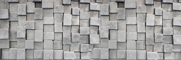 Hout Verouderde Kunst Architectuur Textuur Abstract Blok Stapel Muur Voor — Stockfoto