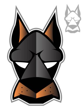 Bir doberman ya da tazı köpeği yüz çizimi