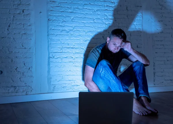 Men suffering Internet cyber bullying — Stock Photo, Image