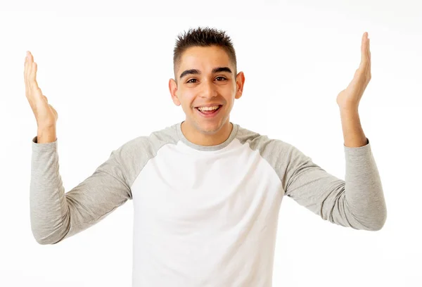 Retrato Joven Que Celebra Alcanzar Objetivo Ganar Lotería Tener Gran —  Fotos de Stock