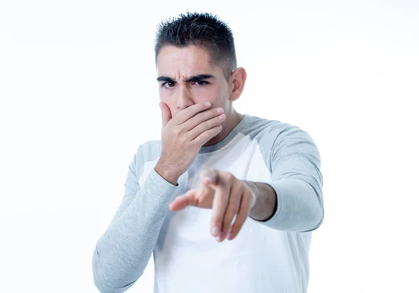 Portrait Of Young Man In Shock With A Scared Face Expression