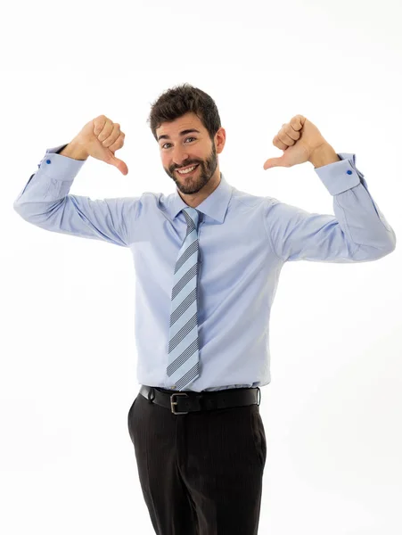 Бизнес Успешные Люди Офисная Концепция Портрет Счастливый Уверенный Хипстер Бизнесмен — стоковое фото