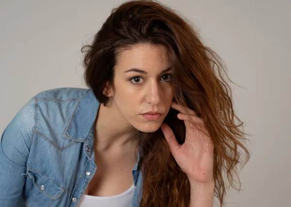 Close Retrato Jovem Mulher Bonita Com Rosto Feliz Belo Sorriso — Fotografia de Stock