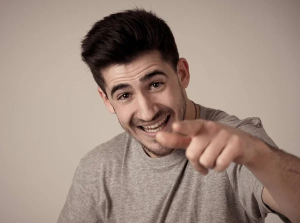 Portrait Young Man Celebrating Achievement Football Goal Wining Lottery Having — Stock Photo, Image