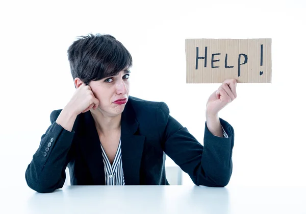 Mooie Slimme Alleenstaande Moeder Werken Van Vrouw Het Gevoel Overweldigd — Stockfoto