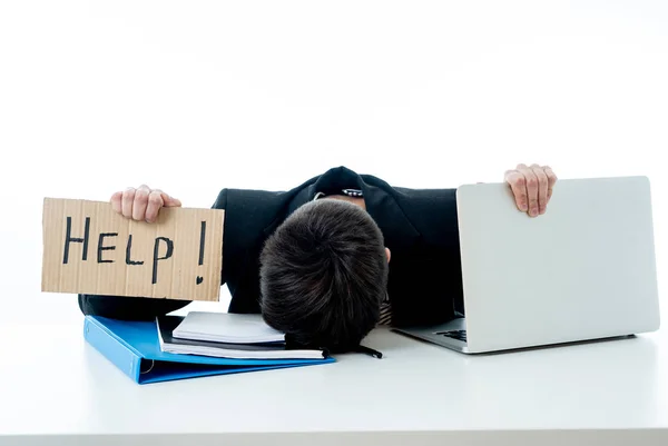 Müde Und Frustriert Junge Attraktive Geschäftsfrau Die Computer Arbeitet Und — Stockfoto