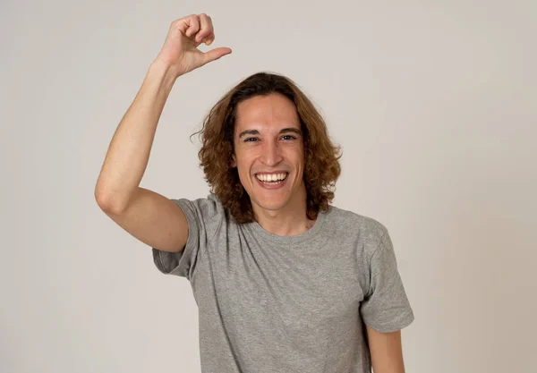 Retrato Jovem Muito Animado Celebrando Ganhar Loteria Ter Grande Sucesso — Fotografia de Stock