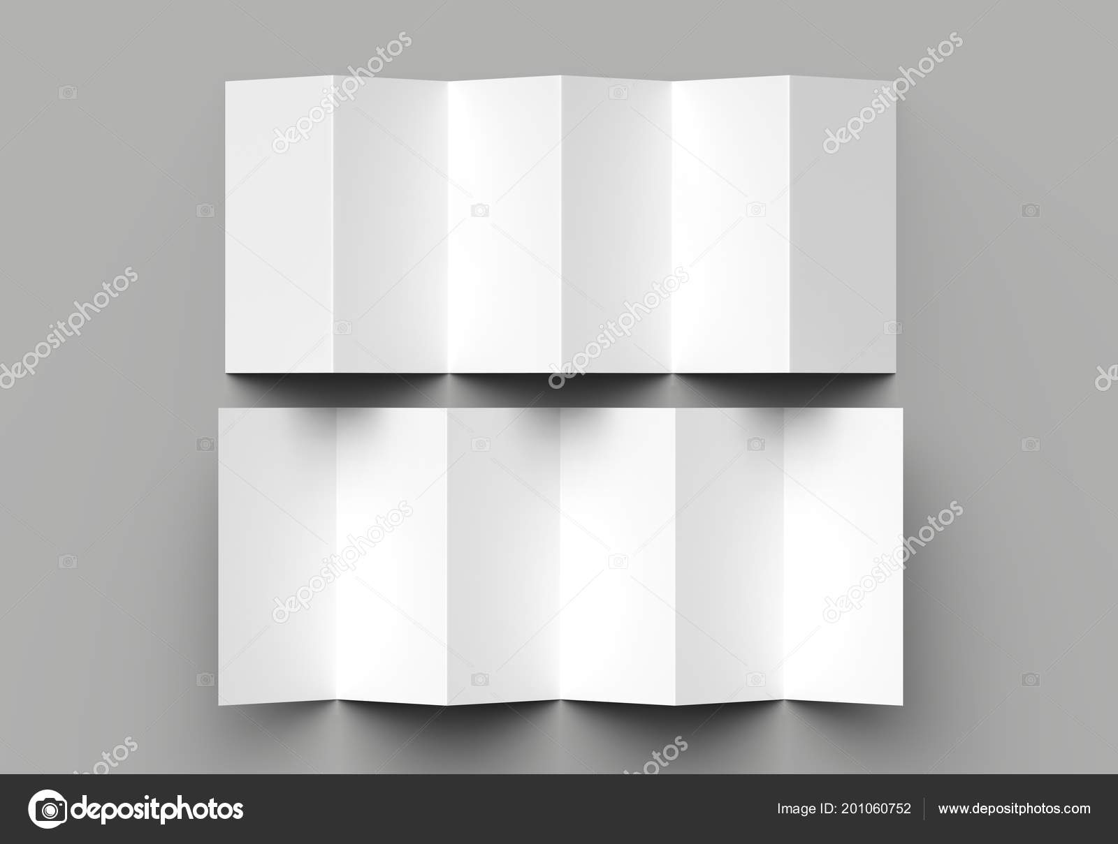 page leaflet panel accordion fold fold vertical brochure mock