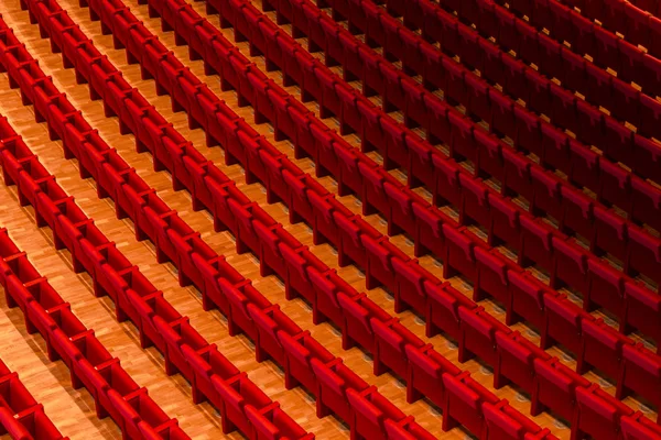 Oditorio Vacío Con Asientos Cine Teatro Rojo Sillas — Foto de Stock