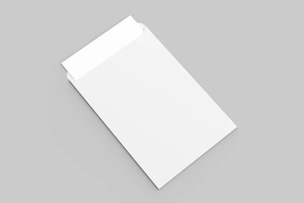 Envelope Mock Isolado Fundo Cinza Macio Ilustração — Fotografia de Stock