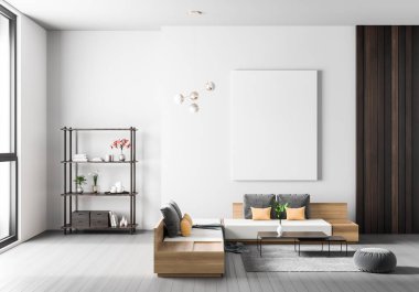 Poster çerçevesi İskandinav tarzı hipster iç alay. Min