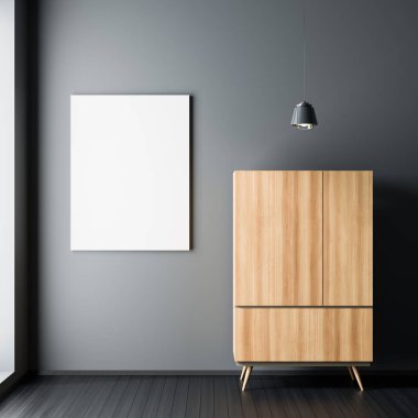 Poster çerçevesi İskandinav tarzı iç ahşap ile alay 