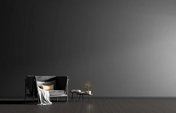 Koltuk minimalist iç. İskandinav tarzı hipster