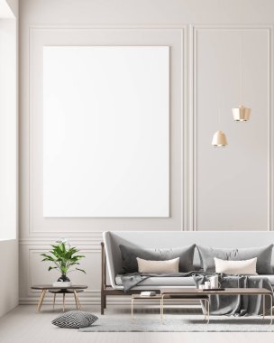 Poster çerçevesi İskandinav tarzı iç alay. Minimalist 