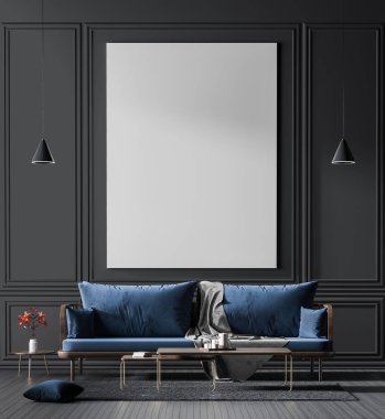 Poster çerçevesi İskandinav tarzı iç alay. Minimalist 