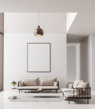 Poster çerçevesi İskandinav tarzı iç alay. Minimalist 