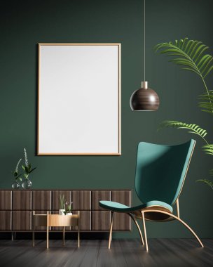 Poster çerçevesi İskandinav tarzı iç alay. Minimalist 