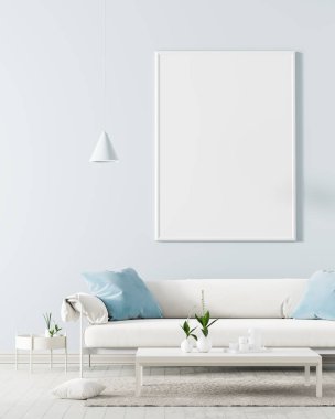 Poster çerçevesi İskandinav tarzı iç alay. Minimalist 