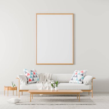 Poster çerçevesi İskandinav tarzı iç alay. Minimalist 