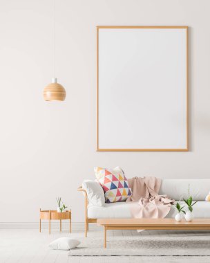 Poster çerçevesi İskandinav tarzı iç alay. Minimalist 
