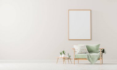 Poster çerçevesi İskandinav tarzı iç alay. Minimalist 