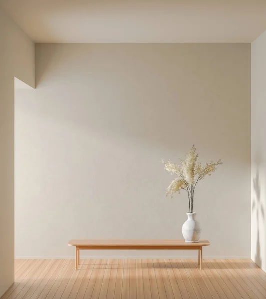 Empty wall mock up in moden style interior. Minimalist interior