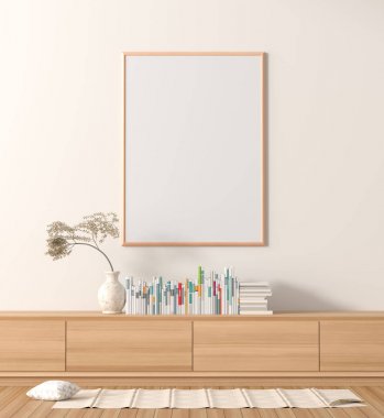 Poster çerçevesi İskandinav tarzı iç ahşap ile alay 