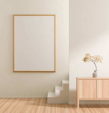 Poster çerçevesi İskandinav tarzı iç ahşap ile alay 