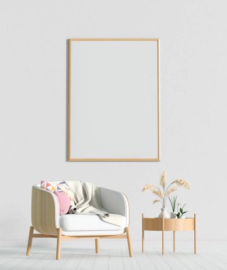 İskandinav tarzı iç afiş çerçeve kadar Mock 