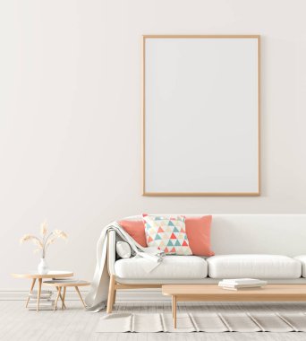 Poster çerçevesi İskandinav tarzı iç ahşap ile alay 